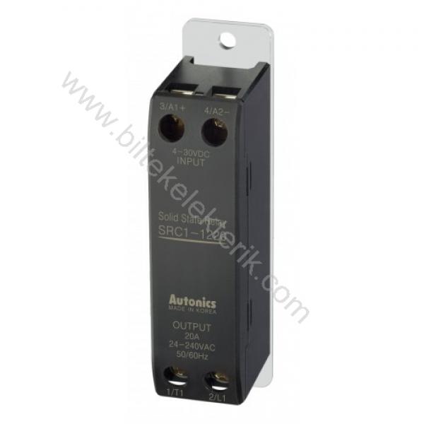 Autonics SRC1-1220 4-30VDC Giriş-24-240VAC Çıkış 20A Tek Fazlı Solid State Relay ( İnce Yapılı Soğutucusuz ) Monofaze - SSR